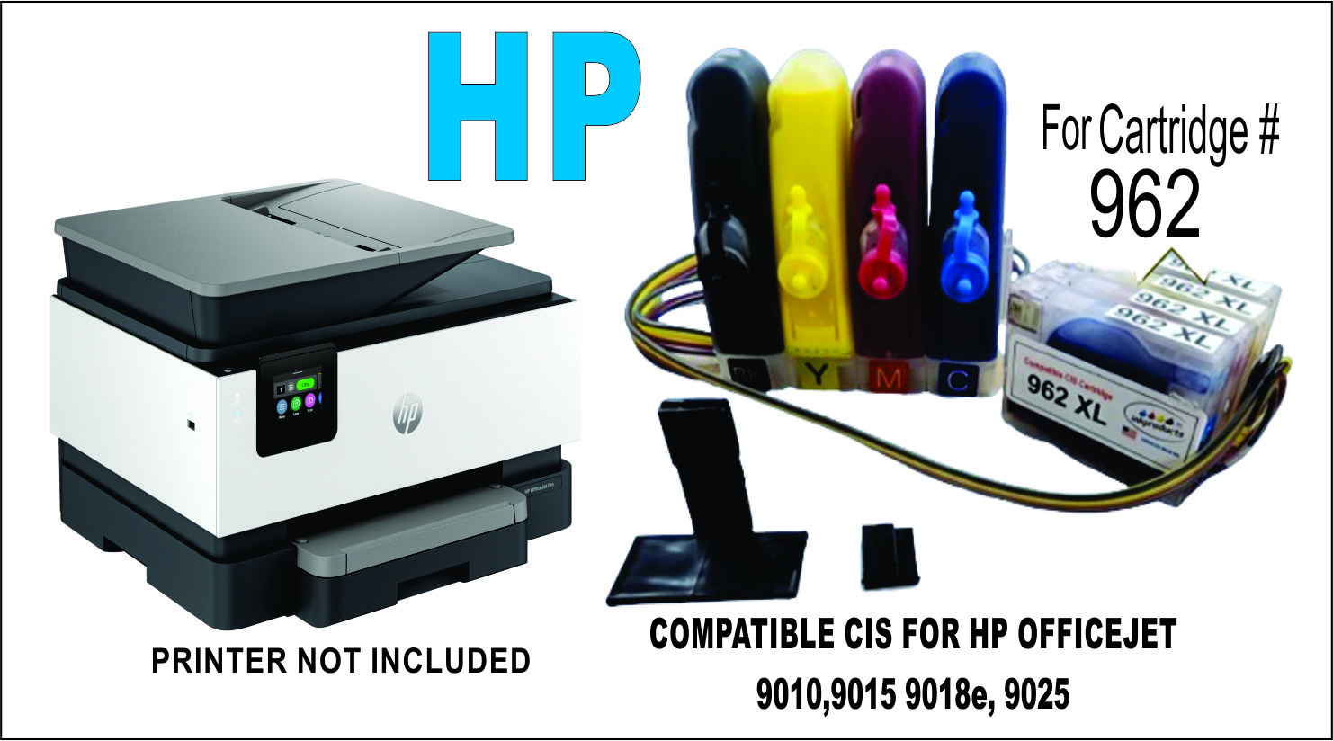 CIS Continuous Ink Supply System for HP Officejet Pro 9010, 9012